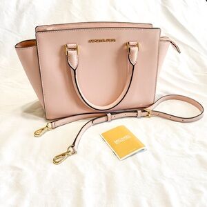 Michael Kors Selma Medium Saffiano Leather Satchel | Pink